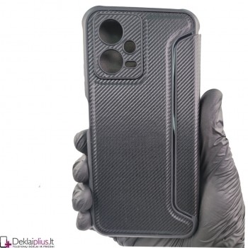 Razor Carbon atverčiamas dėklas - juodas (Xiaomi Poco X5 5G/Redmi Note 12 5G) Razor Carbon atverčiamas dėklas - juodas (Xiaomi Poco X5 5G/Redmi Note 12 5G)